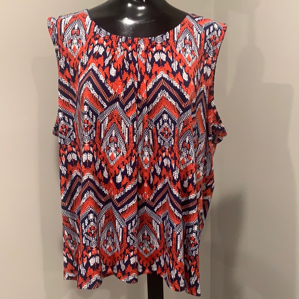 Print Sleeveless Blouse